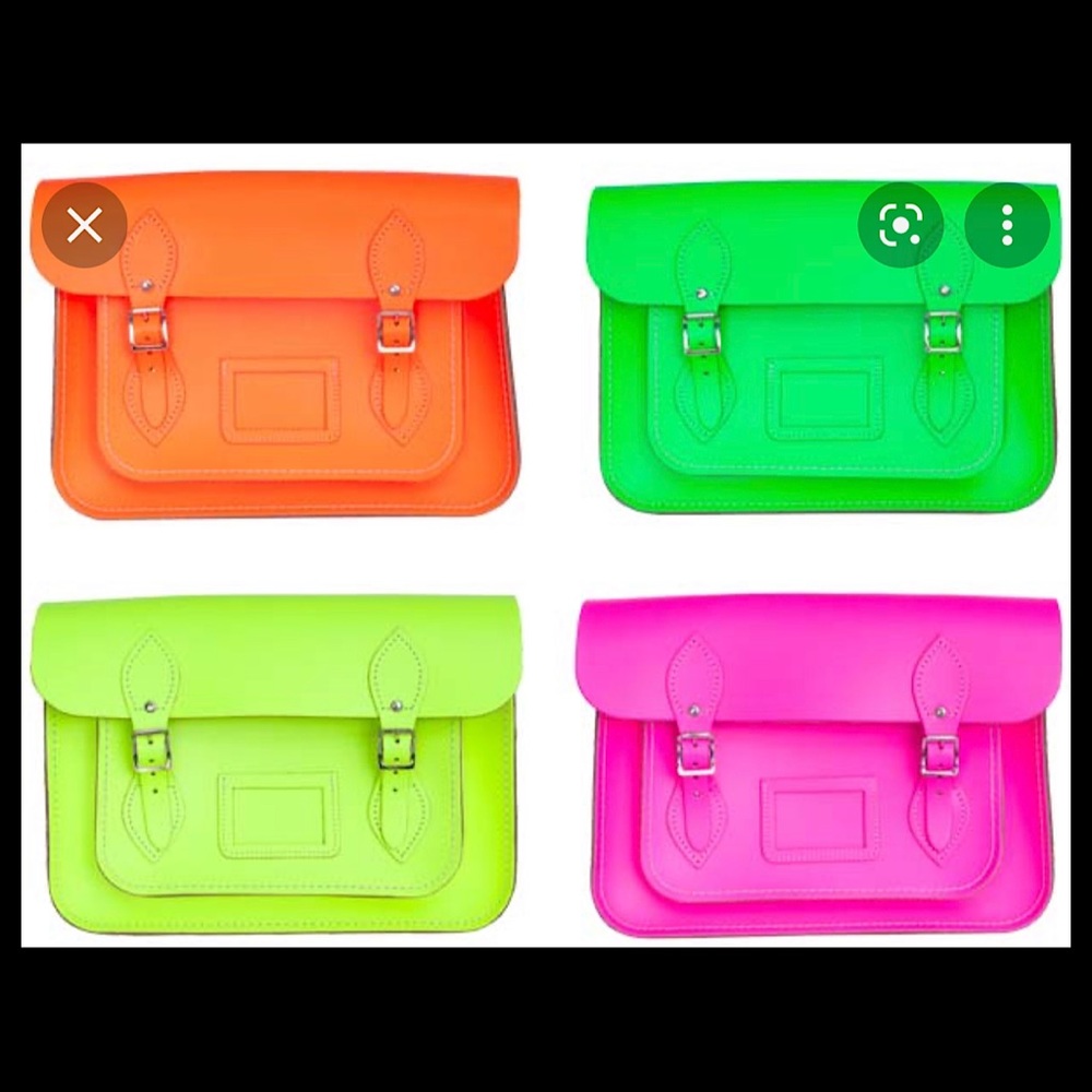 The Cambridge Satchel Company Neon Crossbody Bags - Orange, Green, Yellow, Pink